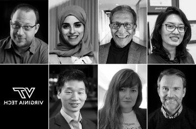 (Top, left to right) Danfeng (Daphne) Yao, Roop Mahajan, Alaa Algargoosh, and Jonas Hauptman. (Bottom, left to right) Brook Kennedy, Anna Duraj-Thatte, and Guoliang (Greg) Liu. Photo by Virginia Tech